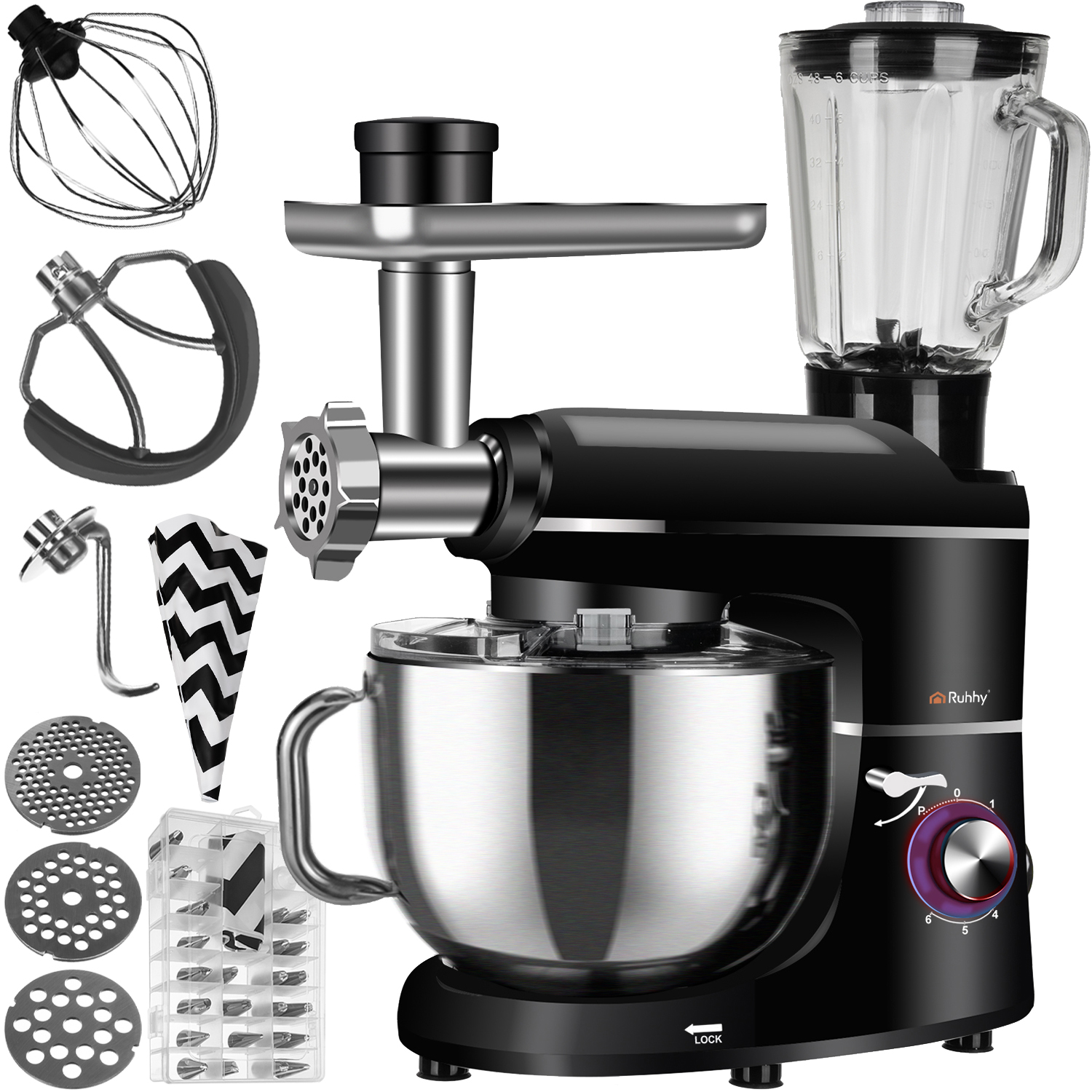 Robot Kuchenny Planetarny Mikser Wielofunkcyjny Misa 6,2l 2200W + Blender