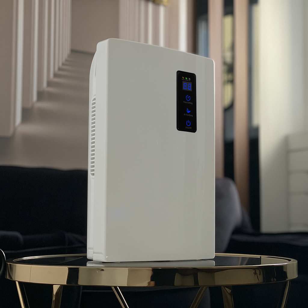 Osuszacz Powietrza Pochłaniacz Wilgoci Pary Oczyszczacz UV TiO2 62h Wydajny Marka Ruhhy