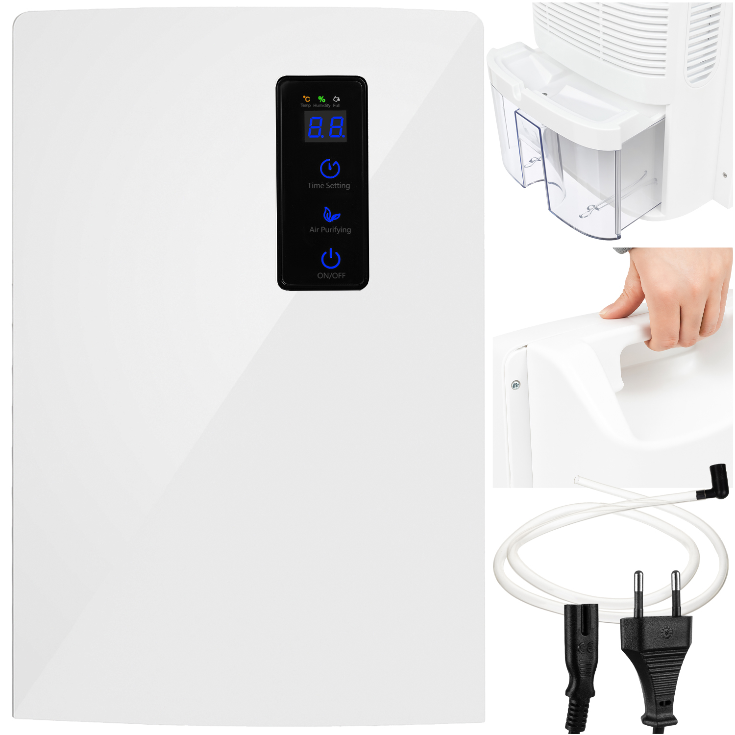 Osuszacz Powietrza Pochłaniacz Wilgoci Pary Oczyszczacz UV TiO2 62h Wydajny