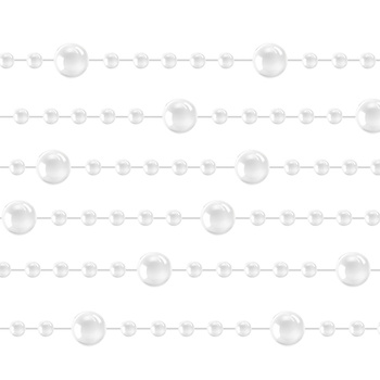 Girlanda Perłowa na Choinkę Łańcuch Perełki Białe Perły 500cm 5m Choinkowy RUHHY