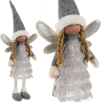 Wróżka Świąteczna Anioł Figurka Elf Pomocnik Św Mikołaja Dekoracja 40cm XL RUHHY