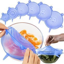 Pokrywki Silikonowe Uniwersalne do Żywności 6szt RUHHY