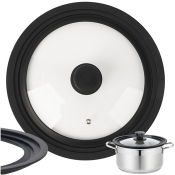 Pokrywka Uniwersalna 3w1 Ruhhy Silikonowa do Garnków i Patelni 24 26 28 cm 25560