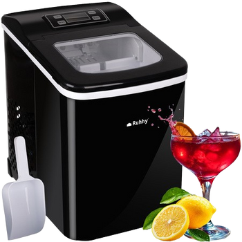 Kostkarka do Lodu Domowa Maszyna do Kostek Ekspresowy Lód 12 kg Wyświetlacz RUHHY