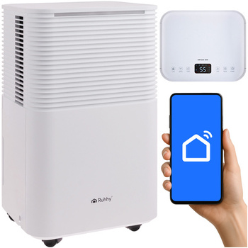 Osuszacz Powietrza RUHHY Wydajny Pochłaniacz 12L/24h Higrostat WiFi Timer