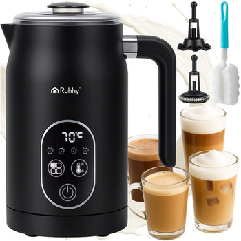 Spieniacz do Mleka Kawy Elektryczny Ruhhy 500W 4w1 Wyświetlacz LED BPA FREE