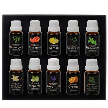 Olejki Zapachowe do Dyfuzora Patyczków Kominka Nawilżacza Zestaw 10 x15 ml RUHHY