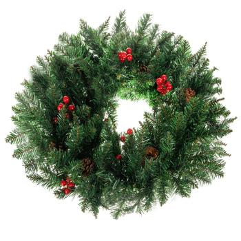 Stroik Świąteczny Wianek na Drzwi Dekoracyjny Ozdobny Ozdoba 60cm Gęsty XXL RUHHY