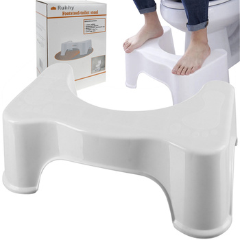 Podnóżek Toaletowy Podest Łazienkowy Stołek Taboret Biały Schodek do Toalet RUHHY