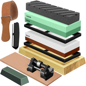 Kamienie do Ostrzenia Ostrzałka Noży Osełka Zestaw Kamień Wodny Gradacje RUHHY